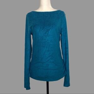 🧡 M 🧡 NWT Anthro Top Textured Long Sleeves Boat Neck​